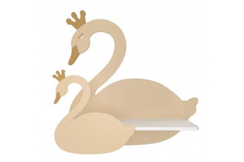 Bebek Odası Kuğu Duvar Rafı