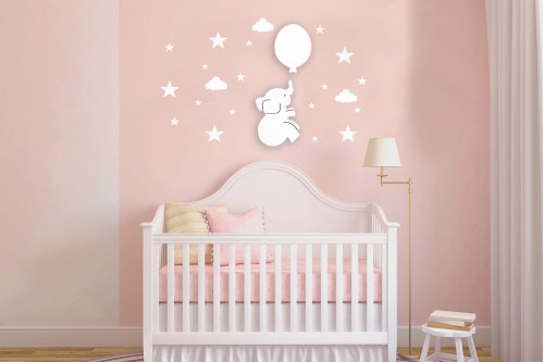 Momz Beyaz Balonlu Fil Lamba Koleksiyonu